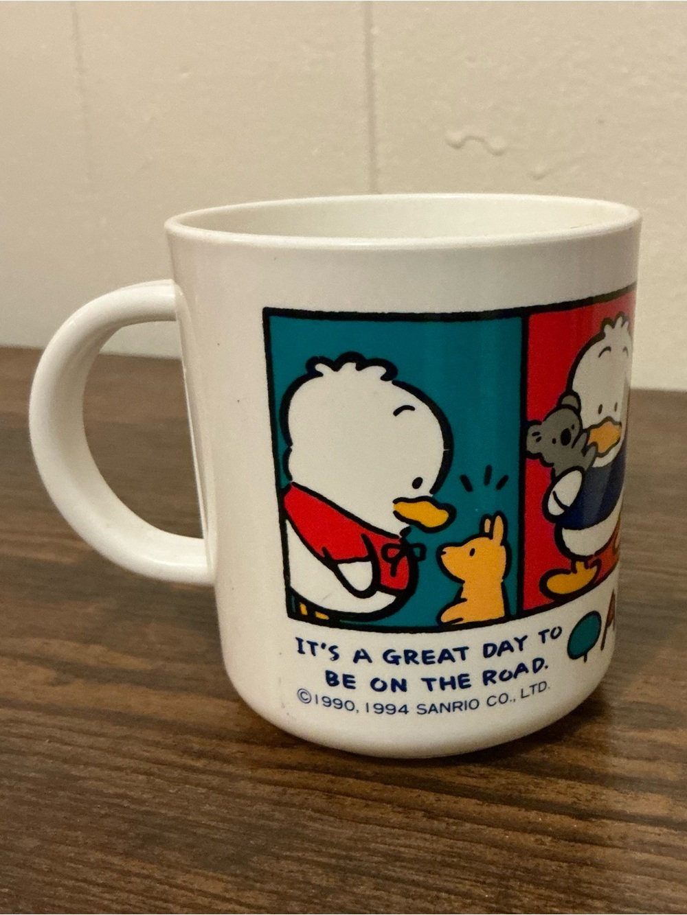 A Very Rare Vintage Sanrio Ahiru No Pekkle 1994 Small Plastic Mug Cup